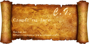 Czagány Imre névjegykártya